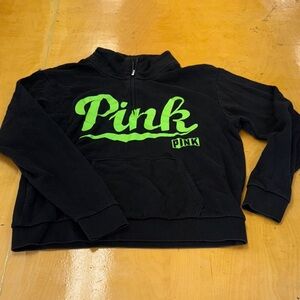 PINK Victoria's Secret Black Pullover with White Accents